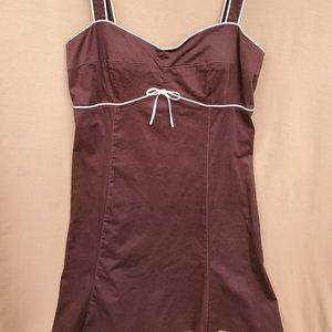 Vintage Style Brown Mini Dress